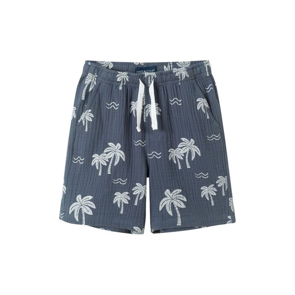 Andy & Evan Boys  Printed Gauze Short, Grey